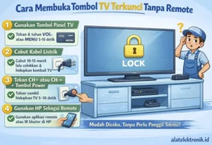 Cara Membuka Tombol TV Terkunci Tanpa Remote