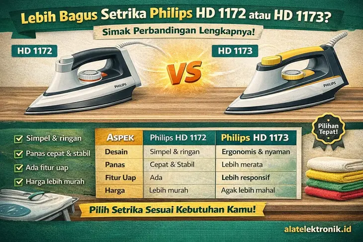lebih bagus setrika philips hd 1172 atau hd 1173