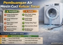 Pembuangan Air Mesin Cuci Keluar Terus: Penyebab, Solusi, dan Cara Mengatasinya