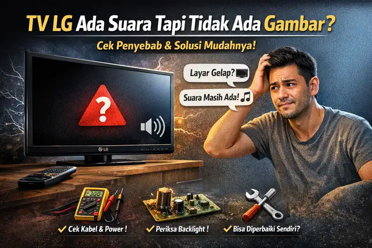 tv lg ada suara tidak ada gambar 